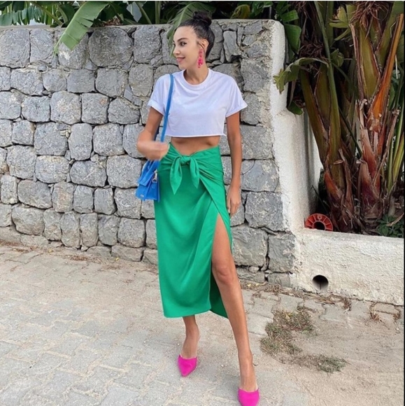 Zara Hot Pink Pointed Toe Heeled Mules - Picture 4 of 14